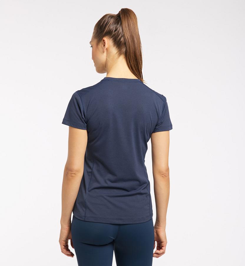 Haglöfs Womens L.I.M Strive T-Shirt Dark Blue New Zealand 64817SHUF